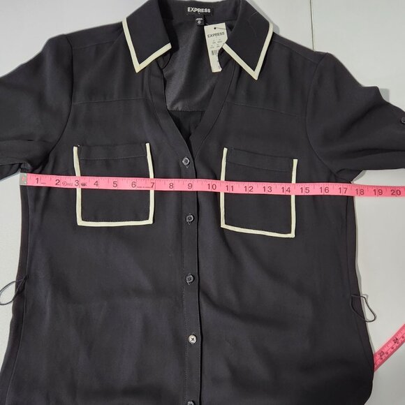 Express Black Shirt Dress with Sash Size XS - Picture 13 of 14